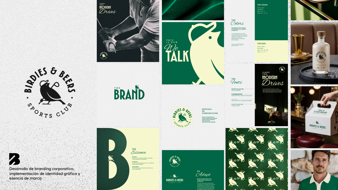 Sistema de marca Birdies and Beers desarrollado por Bokken